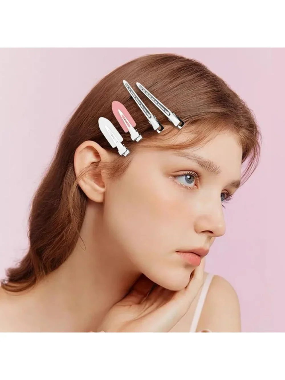 40 Pcs Hair Clips Set for Women - Alligator, Duckbill, No Crease Styling Clips
